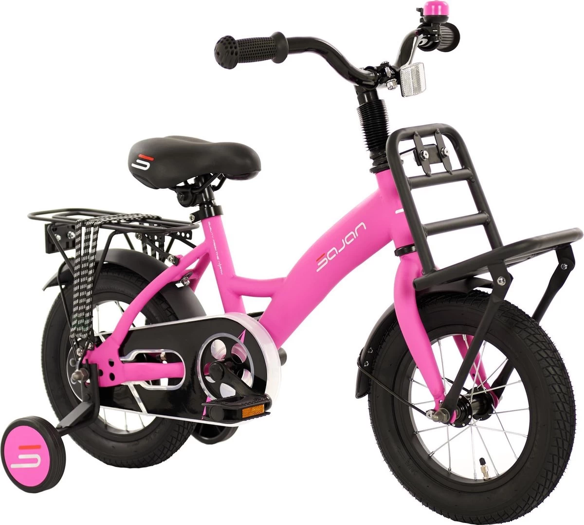 Sajan Kinderfiets - 12 Inch - Mat-Roze - Meisjesfiets 3 Sajan Kinderfiets - 12 Inch - Mat-Roze - Meisjesfiets