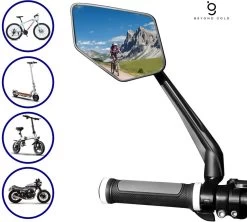 Beyond Gold - Fietsspiegel - Links - Reflectie Strip - E Step - Elektrische Fiets - Mountain Bike - Incl Grote Kijkhoek - Achteruitkijkspiegel - 360º Verstelbaar - Multifunctioneel - Incl Inbussleutel - Fiets Spiegel -Extreem Snel Rijden 1200x1080 6