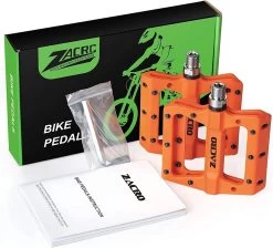 Zacro Fietspedalen - Nylon Antislip Mountainbike Pedalen - Platformpedalen - 9/16 - 2 Lagers - Antislip Waterdicht Anti Stof - Oranje -Extreem Snel Rijden 1200x1086 4