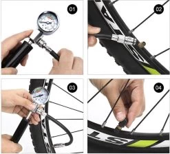 LHP Fietspomp Mini - Analoog Drukmeter - Inclusief Naaldventiel En Fietsbandreparatieset -Extreem Snel Rijden 1200x1090 7