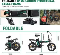HITWAY Elektrische Fiets Met 36V 7.5Ah Verwijderbare Batterij, Bereik Tot 75 Km Lange Afstand Elektrische Fiets 16 Inch, 250W Achtermotor E-Citybike Holland Bike 15 HITWAY Elektrische Fiets Met 36V 7.5Ah Verwijderbare Batterij, Bereik Tot 75 Km Lange Afstand Elektrische Fiets 16 Inch, 250W Achtermotor E-Citybike Holland Bike -Extreem Snel Rijden 1200x1098