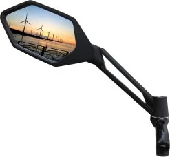 Merkloos Meachow Luxe Fietsspiegel E-bike Verstelbaar Links Zwart