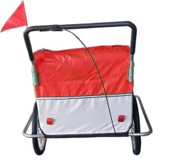 Fietskar Kind - Fietsaanhanger - Met Schokbreker - Rood -Extreem Snel Rijden 1200x1107 4