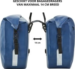 Dutch Mountains Dubbele Fietstas 46 Ltr | 100% Waterdichte Fietstas | Rolltop Sluiting | Reflectoren | Blauw -Extreem Snel Rijden 1200x1113 8