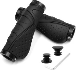 Merkloos Fietsgrepen - Antislip - Ergonomische MTB-Grepen - Twee Kanten - Lock-on-ontwerp - Voor 22,2 Mm Fietsen / Mountainbikes / Racefietshandvatten