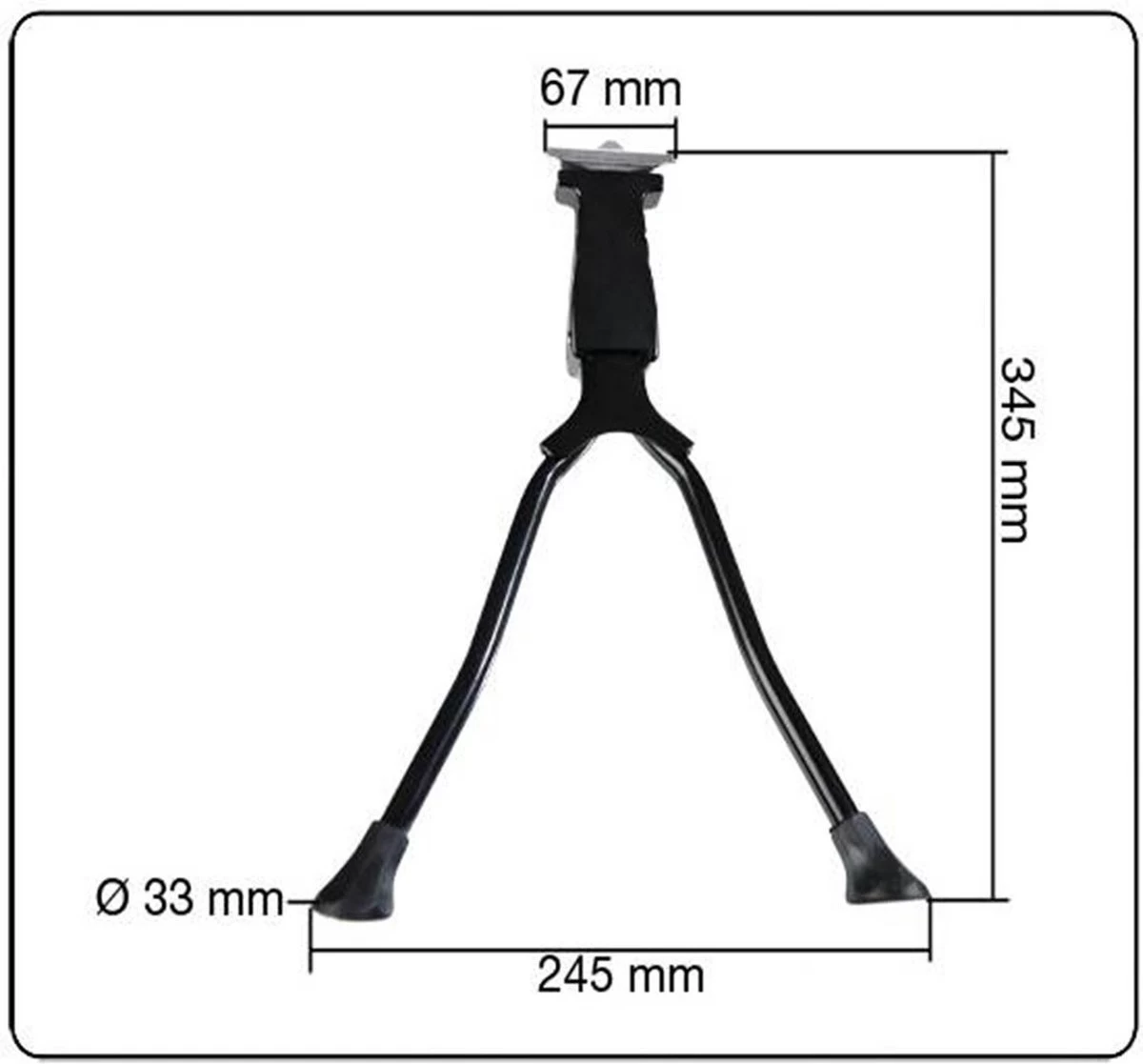 Benson Dubbele Fietsstandaard Bipod Kickstandaard Aluminium Roestvrij Zeer Stabiel Voor Bijvoorbeeld Een Mamafiets 5 Benson Dubbele Fietsstandaard Bipod Kickstandaard Aluminium Roestvrij Zeer Stabiel Voor Bijvoorbeeld Een Mamafiets - Afbeelding 3