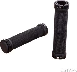 ESTARK® - Fietshandvatten - Lock-On - Handvatten - Universeel - Fiets – Mountainbike – Professioneel - Grips - Extra Grip – Fietshandvaten -Handvaten - Handig Te Monteren - Anti-slip – Fietsen – Stuur – Bikegrips – Lock-on Aanspanbaar - Zwart - LO-zw -Extreem Snel Rijden 1200x1118 1