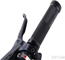 ESTARK® - Fietshandvatten - Lock-On - Handvatten - Universeel - Fiets – Mountainbike – Professioneel - Grips - Extra Grip – Fietshandvaten -Handvaten - Handig Te Monteren - Anti-slip – Fietsen – Stuur – Bikegrips – Lock-on Aanspanbaar - Zwart - LO-zw -Extreem Snel Rijden 1200x1118 2