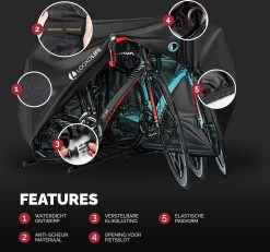 Fietshoes Waterdicht - Voor 2 Fietsen Of 3 Fietsen - Fietshoes 3XL - Extreem Sterk & Dik - PU Coating - Dichtgelaste Stiksels 14 Fietshoes Waterdicht - Voor 2 Fietsen Of 3 Fietsen - Fietshoes 3XL - Extreem Sterk & Dik - PU Coating - Dichtgelaste Stiksels -Extreem Snel Rijden 1200x1120 8