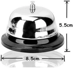 Merkloos Verchroomde RVS Tafelbel - School Bel / Balie Bel / Hotel Bel / Receptiebel -Extreem Snel Rijden 1200x1123 4