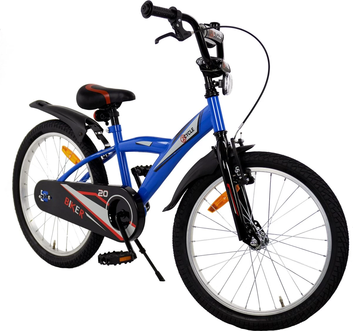 2Cycle Biker Kinderfiets - 20 Inch - Blauw - Jongensfiets 5 2Cycle Biker Kinderfiets - 20 Inch - Blauw - Jongensfiets - Afbeelding 3
