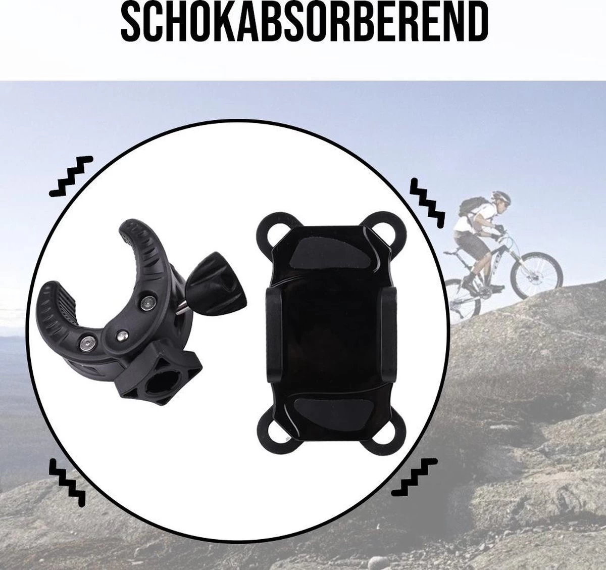 LHP Telefoonhouder Fiets/Motor/Scooter - Universeel - 360 Graden Draaibaar 6 LHP Telefoonhouder Fiets/Motor/Scooter - Universeel - 360 Graden Draaibaar - Afbeelding 4