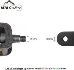 Fiets Pedalen - Anti Slip - Trappers Voor Fiets Met Reflector - 14.2mm Schroefdraad - 9/16 Inch -Zwart -Extreem Snel Rijden 1200x1130 3