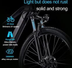 Elektrische Fiets Off-Road | E-Fietsen | Electric Mountain Bike | E-bike | 250W Motor | 26 Inch | Zwart BK7 -Extreem Snel Rijden 1200x1134 2