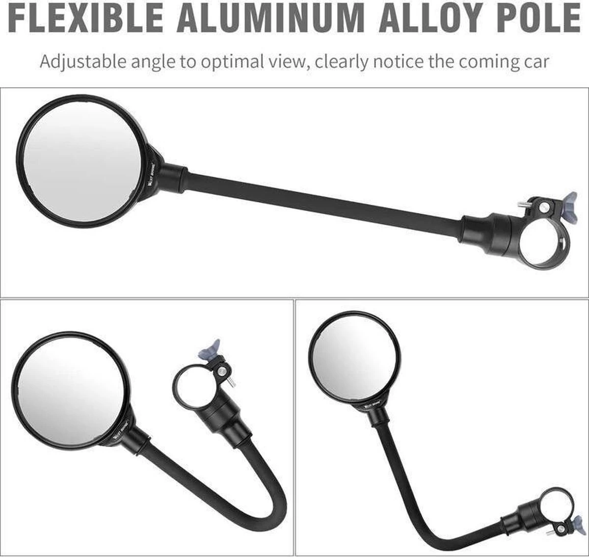 Merkloos 1 Stuk Fiets Achteruitkijkspiegel Groothoek Bolle Spiegel Mountainbike Veiligheid Spiegel Handvat Zachte Pijp 8cm 4 Merkloos 1 Stuk Fiets Achteruitkijkspiegel Groothoek Bolle Spiegel Mountainbike Veiligheid Spiegel Handvat Zachte Pijp 8cm - Afbeelding 2