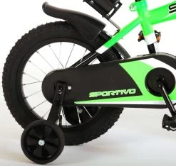 Volare Sportivo Kinderfiets - Jongens - 14 Inch - Neon Groen/Zwart - 95% Afgemonteerd -Extreem Snel Rijden 1200x1137 1