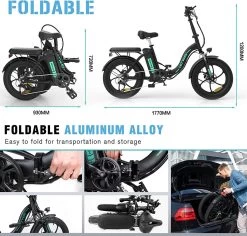 Hitway BK6 Elektrische Fiets | Opvouwbare E-bike | 20 Inch Fat Tire | 350W Motor | 10Ah | Zwart/Groen 19 Hitway BK6 Elektrische Fiets | Opvouwbare E-bike | 20 Inch Fat Tire | 350W Motor | 10Ah | Zwart/Groen -Extreem Snel Rijden 1200x1147 2