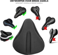 Smilegoods® Gel Zadelhoes Fiets 3D - Zadeldek - Zadelhoes Waterdicht - Zadeldek Fiets - Universeel Brede Zadels - Veiligheidsreflector Voor In Het Donker -Extreem Snel Rijden 1200x1147 6