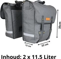 Dubbele Fietstas Grijs/zwart - Kleine Fietstas Dubbel - Fietstassen Waterdicht - 23 Liter - Fluorescerend - Stevige Fietstas -Extreem Snel Rijden 1200x1152 13