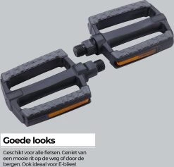 BBB Cycling SteadyRider Fietspedalen - Rubber Antislip - Stadsfiets & E-bike - Met Reflector - Zwart - BPD-44 -Extreem Snel Rijden 1200x1152 9