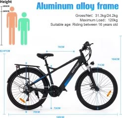 Hitway Elektrische Fiets Off-Road | Electric Mountain Bike | E-bike | 250W Motor | 26 Inch | Zwart 12 Hitway Elektrische Fiets Off-Road | Electric Mountain Bike | E-bike | 250W Motor | 26 Inch | Zwart -Extreem Snel Rijden 1200x1155