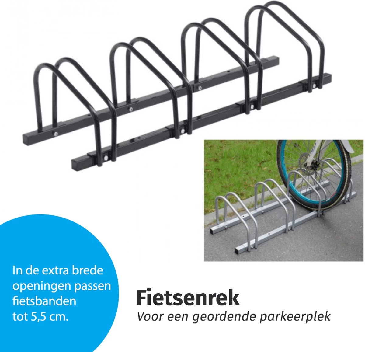 IVOL Fietsenrek 4 Fietsen 100 Cm PRO - Fietsenstandaard - Fiets Standaard - Zwart 4 IVOL Fietsenrek 4 Fietsen 100 Cm PRO - Fietsenstandaard - Fiets Standaard - Zwart - Afbeelding 2