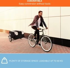 Mountee Rijwielaanhanger Trekker 130l 60kg Stalen Buis -Extreem Snel Rijden 1200x1159 6