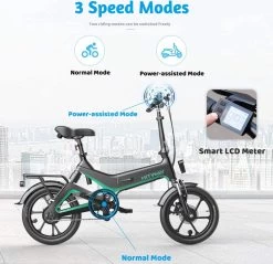 HITWAY Elektrische Fiets - Opvouwbare E-bike - 16 Inch-250W-2023 Model -Extreem Snel Rijden 1200x1160 3