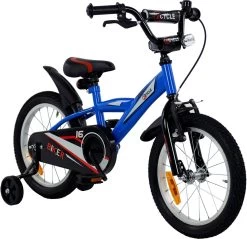 2Cycle Biker Kinderfiets - 16 Inch - Blauw - Jongensfiets