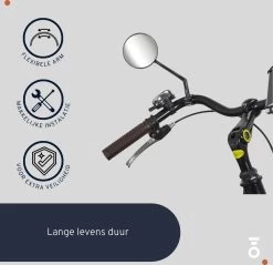 Fietsspiegel - Fietsspiegel EBike - Achteruitkijkspiegel - Flexibel - Flexibele Arm - Universele Verstelbare Fietsspiegel-Fiets Spiegel - Fietsspiegel Op Stuur - Electrische Fiets - -Extreem Snel Rijden 1200x1161 6