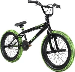 Ks Cycling Fiets BMX Freestyle 20'' Fatt Zwart-groen - 25 Cm
