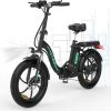 HITWAY Elektrische Fiets | 20" Opvouwbare Volwassen Vette Fiets | Batterij 36V/11,2Ah,Motor 250W, Max Bereik 35-90km | E Bike City