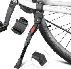 Ekkong - Fietsstandaard Enkel 26 Cm Zijstandaard Aluminium Roestvrij Fiets Mountainbikes Makkelijk - Mountainbike Standaard Universeel - MTB Kickstand -Extreem Snel Rijden 1200x1169