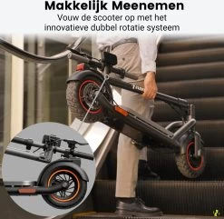 NAVEE N65 Elektrische Step Voor Volwassenen - Elektrische Scooter Met 10'' Luchtbanden - Motorvermogen E Step Van 500W Tot 1000W - Bereik Tot 65km Aan Snelheid Van 25km/u -Extreem Snel Rijden 1200x1172 3