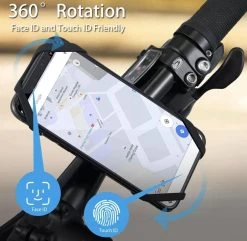 Merkloos Afneembare Mobiele Telefoon Houder Voor Op Je Fiets | Geschikt Voor Elk Toestel |Afneembaar | Houder Telefoon | Extra Stevig | Smartphone Houder | Stuur Houder | 360 Graden Draaibaar | Motor | Racefiets | Zwart -Extreem Snel Rijden 1200x1173 14