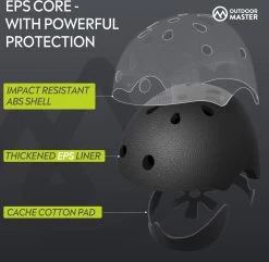 OutdoorMaster Helm Voor Kinderen – Fietselm Kinderen – SkateHelm Kindren – Sporthelm – Jongens – Meisjes – Wit – Maat M (52-56) -Extreem Snel Rijden 1200x1173 6