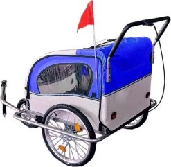 Fietskar Kind - Fietsaanhanger - Met Schokbreker - Blauw 16 Fietskar Kind - Fietsaanhanger - Met Schokbreker - Blauw -Extreem Snel Rijden 1200x1173 7