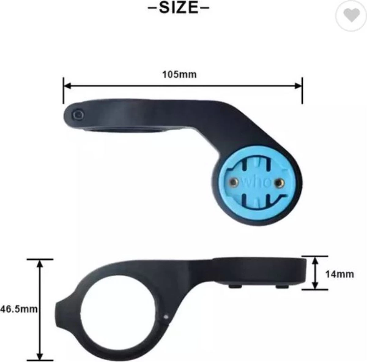 Lichtgewicht Stuurhouder BIKEMOUNT Fietshouder Compatible Met Wahoo Elemnt Bolt En Wahoo Elemnt Roam 8 Lichtgewicht Stuurhouder BIKEMOUNT Fietshouder Compatible Met Wahoo Elemnt Bolt En Wahoo Elemnt Roam - Afbeelding 6