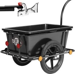 Monzana Fietskar Aanhanger - Met 90L Kunststof Kuip Koppeling – Zwart -Extreem Snel Rijden 1200x1183 11