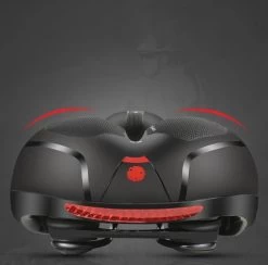 Voltano Fietszadel Met Gelpads - Zwart/Rood - Uitsparing - Zadelvering - Unisex - Incl. Gratis Zadelstrop -Extreem Snel Rijden 1200x1184 11