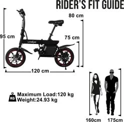 Merkloos Windgoo B20 V3- APP IOS Android - Elektrische Vouwfiets - E Bike - 7.8Ah Batterij - 250W - 14 Inch - 25 KM/H - Zwart -Extreem Snel Rijden 1200x1184