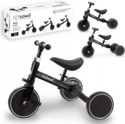 Kidwell Fiets 3 In 1 - Loopfiets - Kinderfiets - Driewieler - Cadeau - Speelgoed