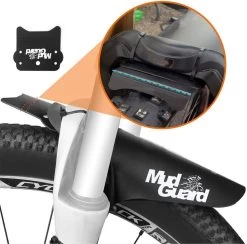 Nixnix - Mudguard MTB - Ass Saver - Universeel Spatbord Mountainbike - Eenvoudige Bevestiging Tie Wrap - Zwart Met Wit Print -Extreem Snel Rijden 1200x1186 8