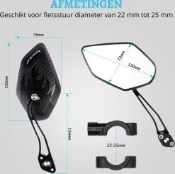 NueNext Fietsspiegel Ebike 2 Stuks – Achteruitkijk Spiegel Op Stuur – Multi-verstelbaar – 360 Rotatie - Speed-pedelec -Extreem Snel Rijden 1200x1188 1