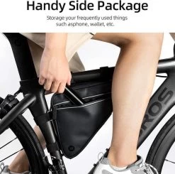 Merkloos Decopatent® PRO Fiets Frametas - Driehoek - Fietstas Voor Onder Fietsframe Tas - Waterdicht - Racefiets - Koersfiets - MTB - Ebike -Extreem Snel Rijden 1200x1189 10