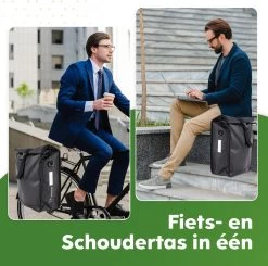 Ekostar® Enkele Fietstas - Rolltop - 19 Liter - E-Bikes - Zwart 15 Ekostar® Enkele Fietstas - Rolltop - 19 Liter - E-Bikes - Zwart -Extreem Snel Rijden 1200x1189 11