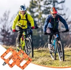 Zacro Fietspedalen - Nylon Antislip Mountainbike Pedalen - Platformpedalen - 9/16 - 2 Lagers - Antislip Waterdicht Anti Stof - Oranje -Extreem Snel Rijden 1200x1190 10