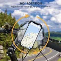 Merkloos Afneembare Mobiele Telefoon Houder Voor Op Je Fiets | Geschikt Voor Elk Toestel |Afneembaar | Houder Telefoon | Extra Stevig | Smartphone Houder | Stuur Houder | 360 Graden Draaibaar | Motor | Racefiets | Zwart -Extreem Snel Rijden 1200x1191 9