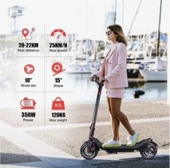 Windgoo M20 - Elektrische Step - E Scooter 350W - 10.4Ah Batterij - 10 Inch Luchtbanden -Extreem Snel Rijden 1200x1192 6