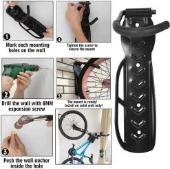 QualityB4Quantity Fietshaak 30kg Draagbaar- Muurhaak - Ophangbeugel - INCLUSIEF Montage Materiaal 10 QualityB4Quantity Fietshaak 30kg Draagbaar- Muurhaak - Ophangbeugel - INCLUSIEF Montage Materiaal -Extreem Snel Rijden 1200x1195 15